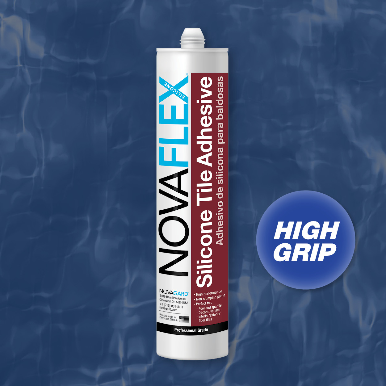 Oxime Silicone High Grip Tile Adhesive - Novagard